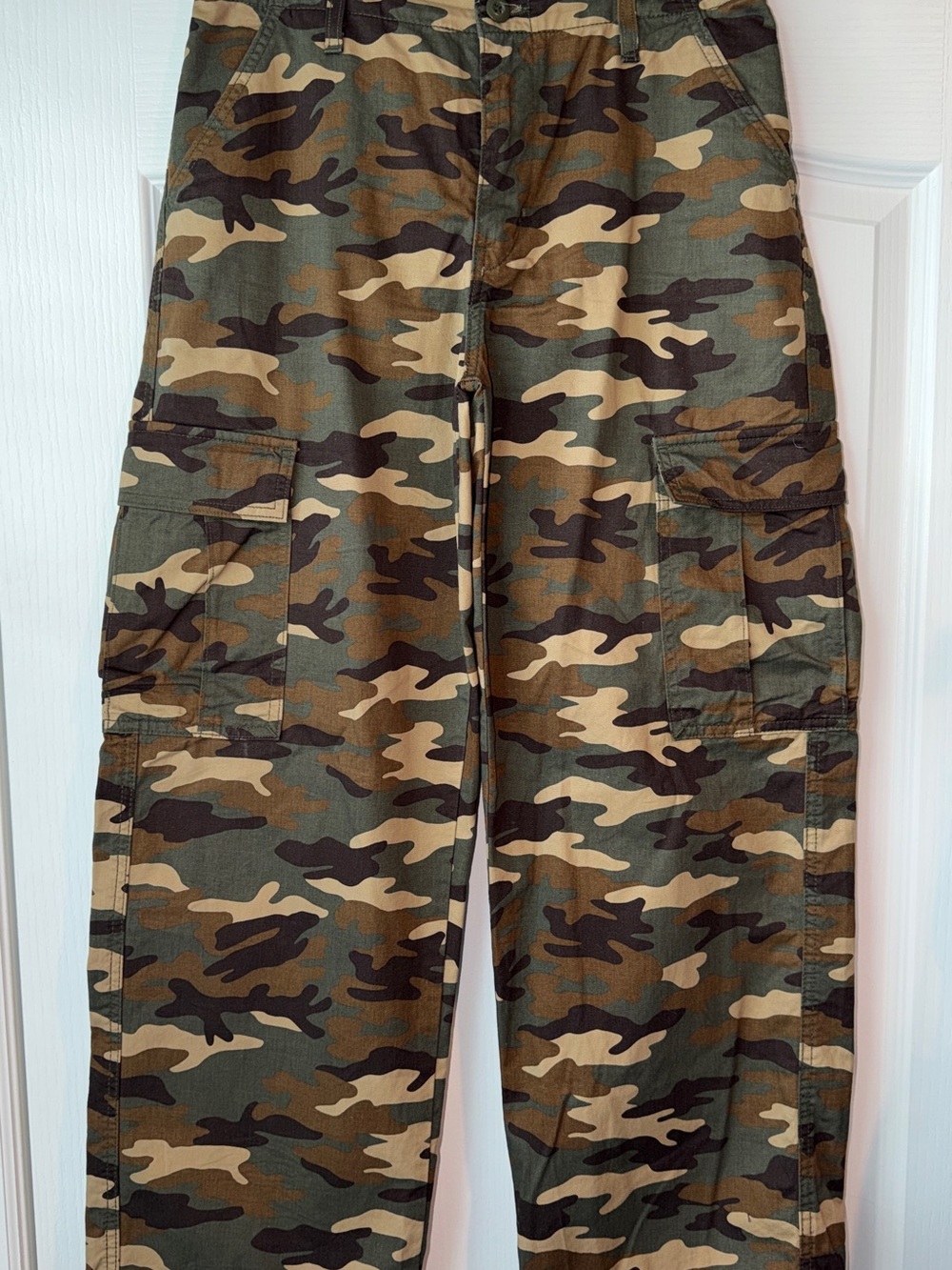 Levi's Women's Wide Leg Camo Cargo Pants - Green/Brown